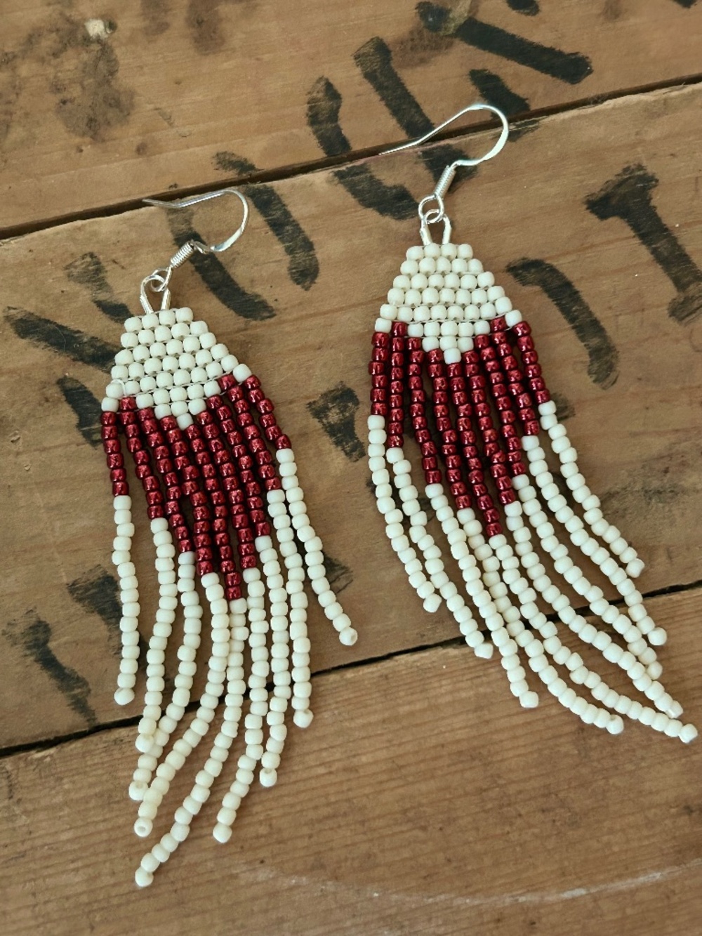 {Valentina} Handmade Beaded Glass Earrings on Sterling Silver